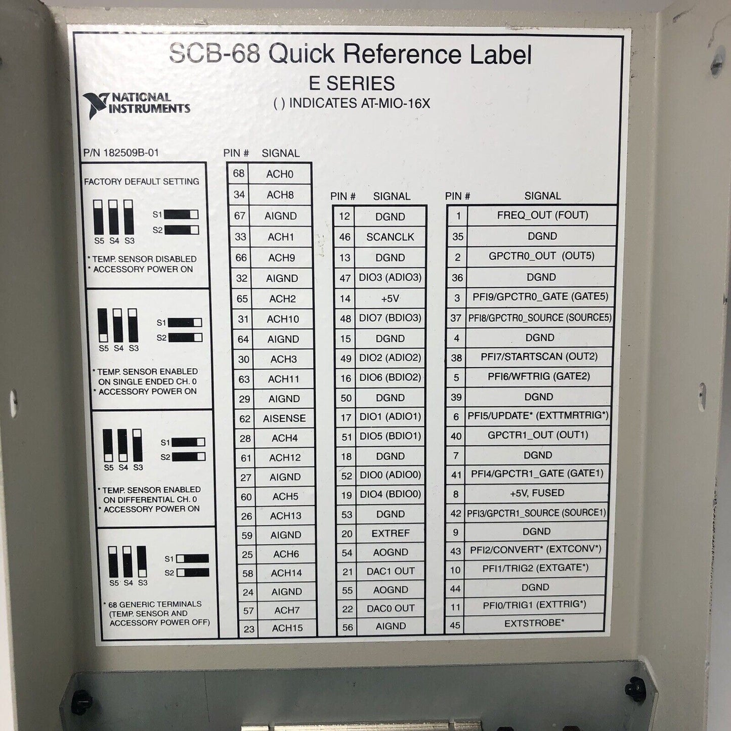 National Instruments NI SCB-68 Shielded I/O Connector Block / Screw Terminal