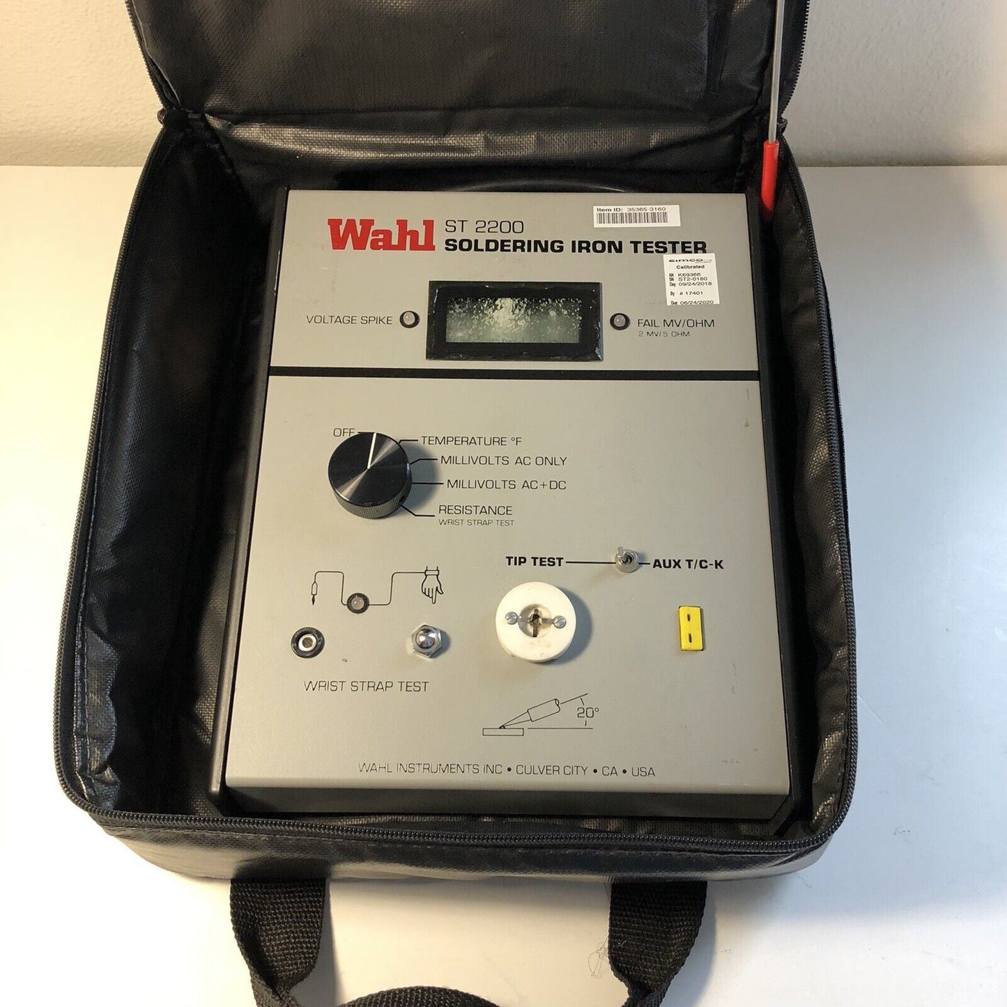 Wahl ST 2200 Soldering Iron Tester w/ Case - TESTED