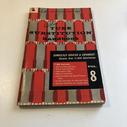 Vintage Howard W. Sams Tube Substitution Handbook, Volume 8, 1964
