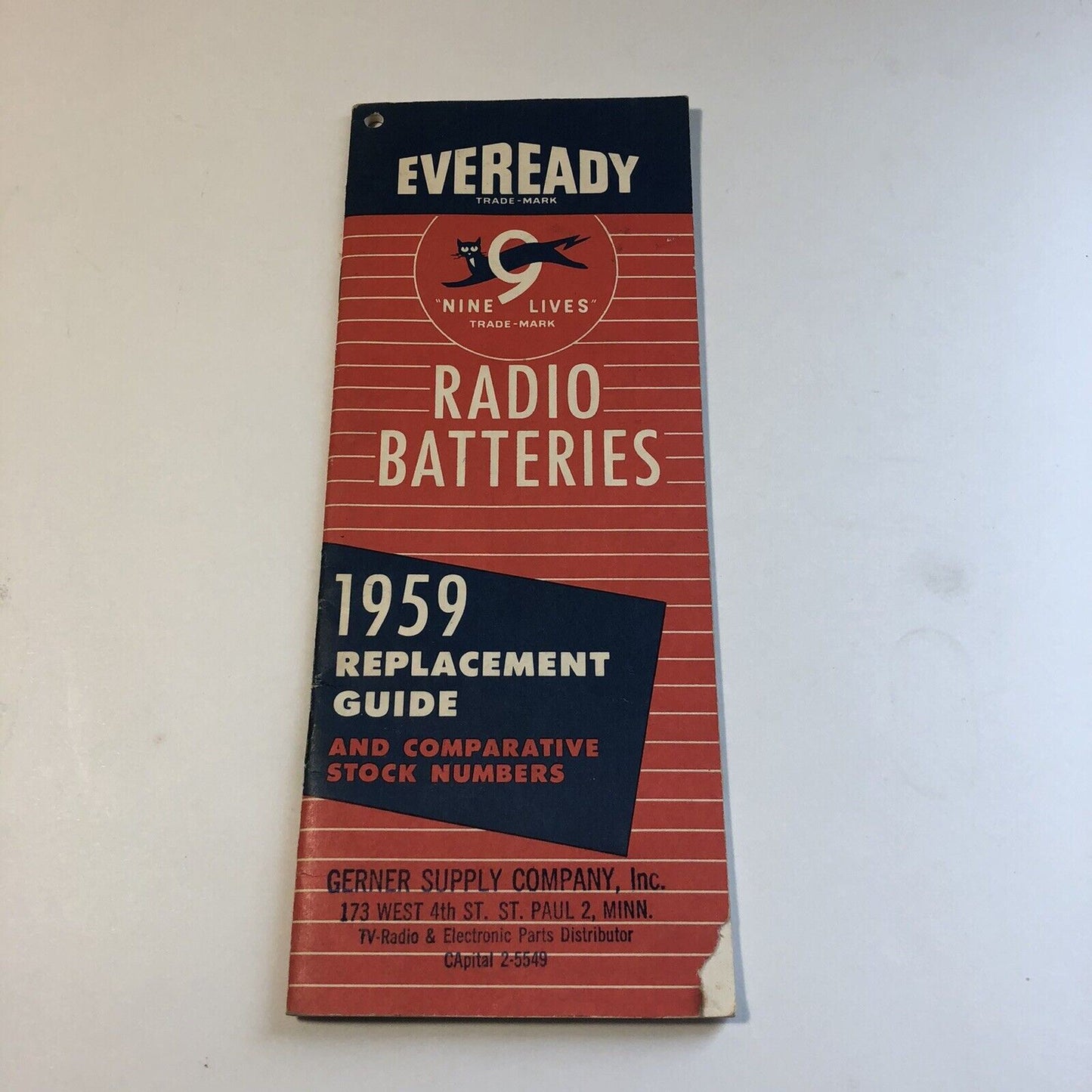 Vintage Eveready 1959 Radio Batteries Replacement Guide & Comparative Stocks