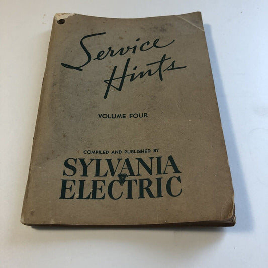 Vintage Radio Service Hints Volume 4 By Sylvania Electric circa 1951