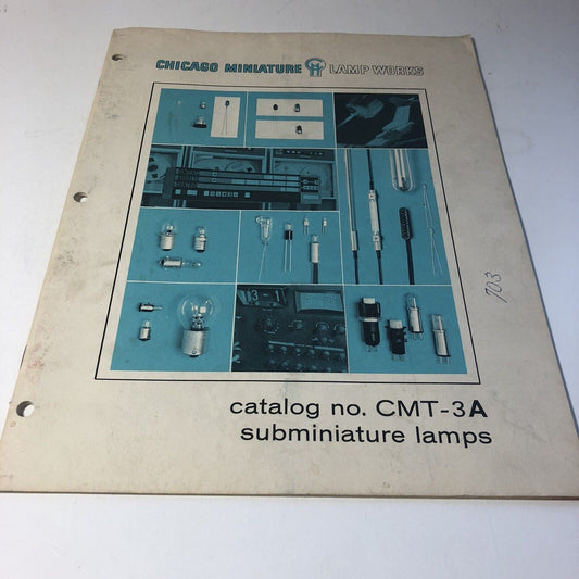 1970 Chicago Miniature Lamp Works Catalog No. CMT-3A Subminiature Lamps