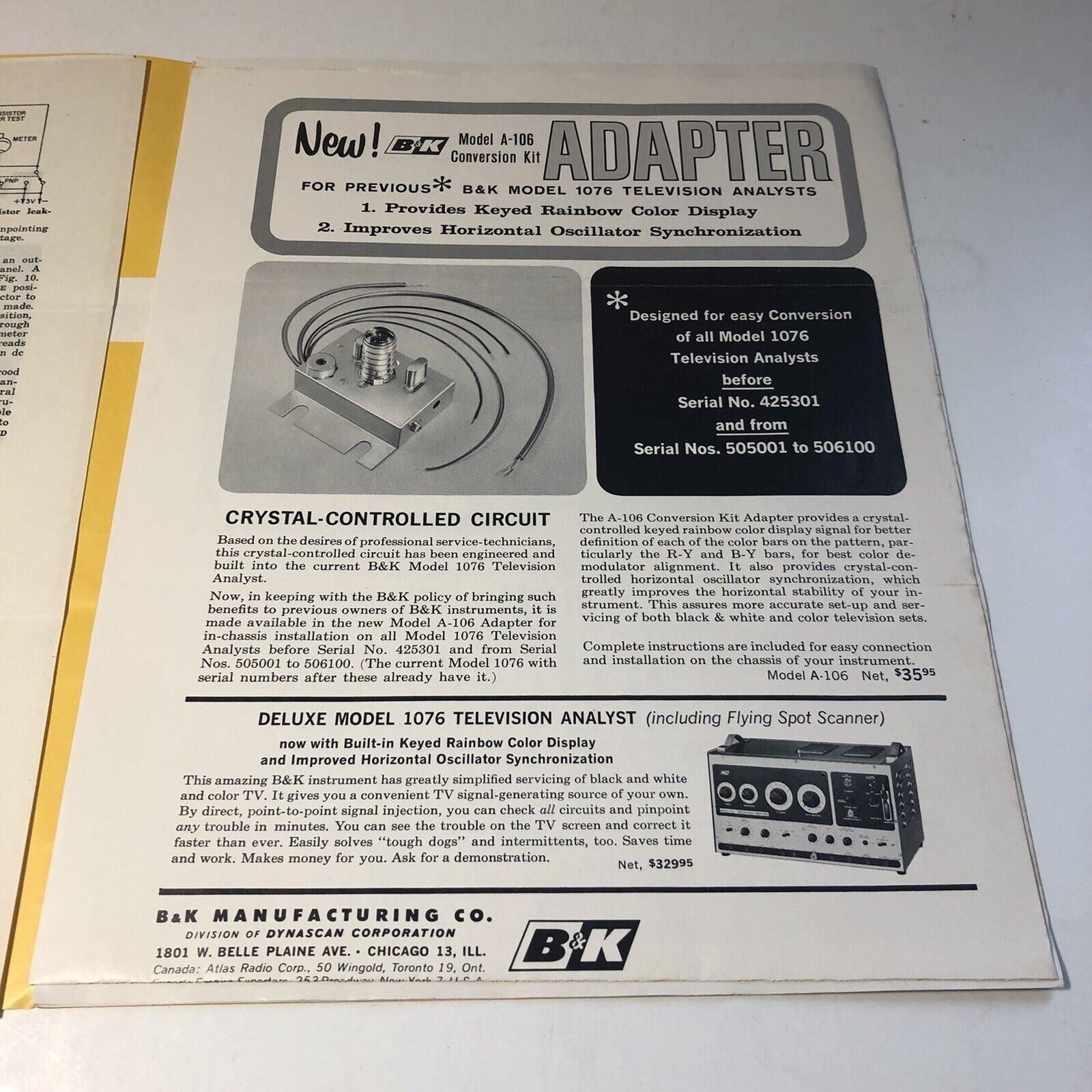 B & K Manufacturing Catalog AP21 Circa 1960s Lab Liquidators Store