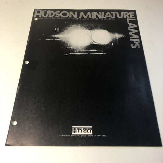 1968 Hudson Miniature Lamps Catalog with Retail Prices & Automotive Lamp Chart