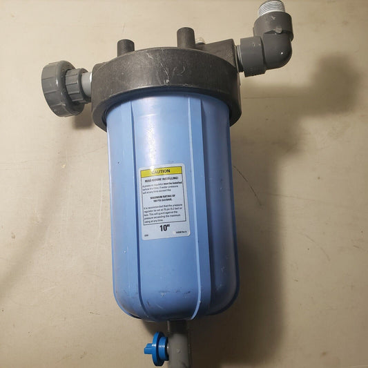 Pentair 142638 10" Pressure Filter Housing Unit and Extra Fittings