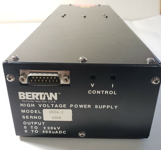 BERTAN 2554-2 0-30KV 400uA DC High Voltage Power Supply HAS RIPPLE ON LINE, READ