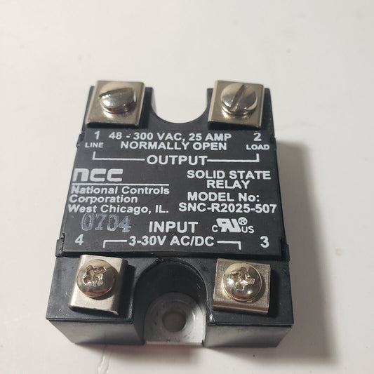 NCC Model SNC-R2025-507 Solid State Relay 48-300 VAC 25 Amp - Normally Open
