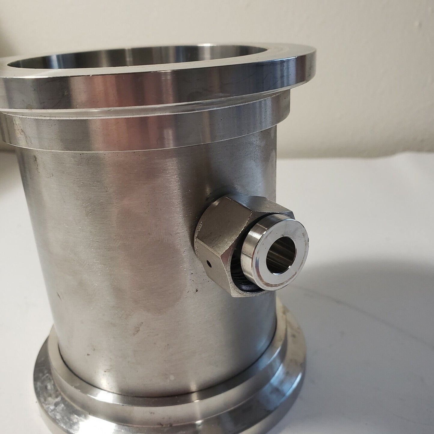 ISO-K 80 ISO DN 80 Vacuum Chamber Nipple VCO 1/2" Female Side Port 5" Tall