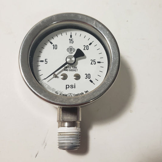 McDaniel Presure Gauge 0 to 30 PSI 1/2" Made in Germany