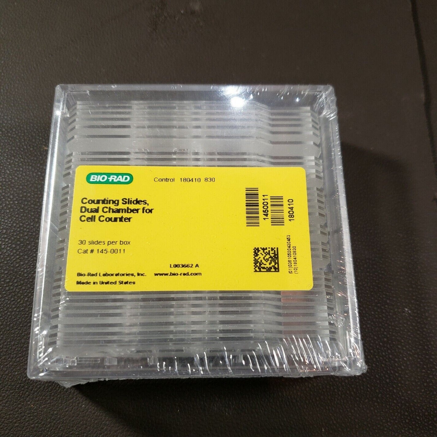 BioRad Dual Chamber Cell Counting Slides Cat 1450011 30 Ct/box Lab C