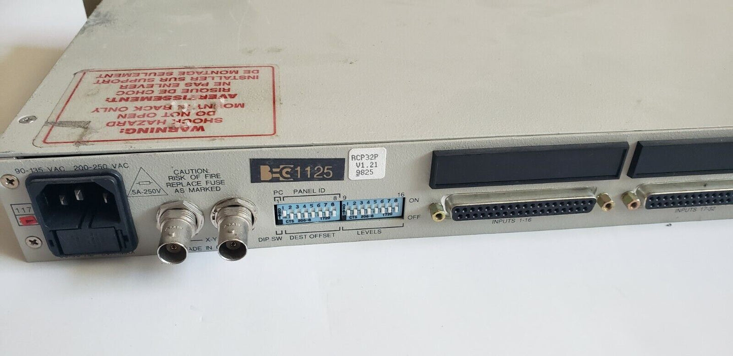 Leitch Harris RCP32P Routing Switcher, Input/Output Processor RCP-GPIp System