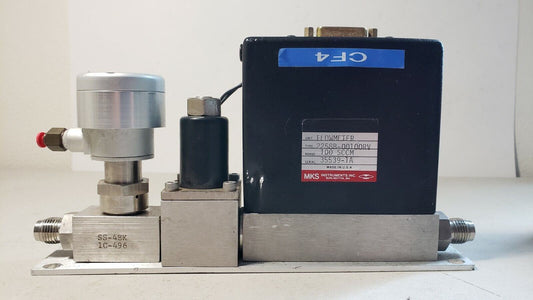 MKS MFC 100 SCCM CF4 Mass Flow Controller 2258B-00100RV 1/4" VCR Fittings