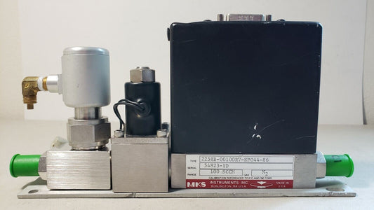 MKS MFC 100SCCM N2 Nitrogen Mass Flow Controller 2258B-00100RV-SPO44-86 1/4" VCR