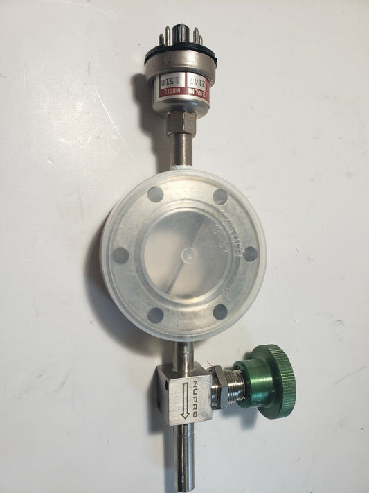 2.75" CF DN35CF Double Sided Flange with Nupro SS-4H-TW Valve & Huntington 1518