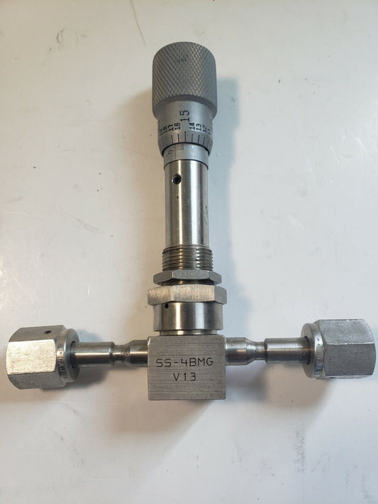Swagelok SS-4BMG Metering Bellows-Sealed Valve Gasketed Metering 1/4" VCR Female