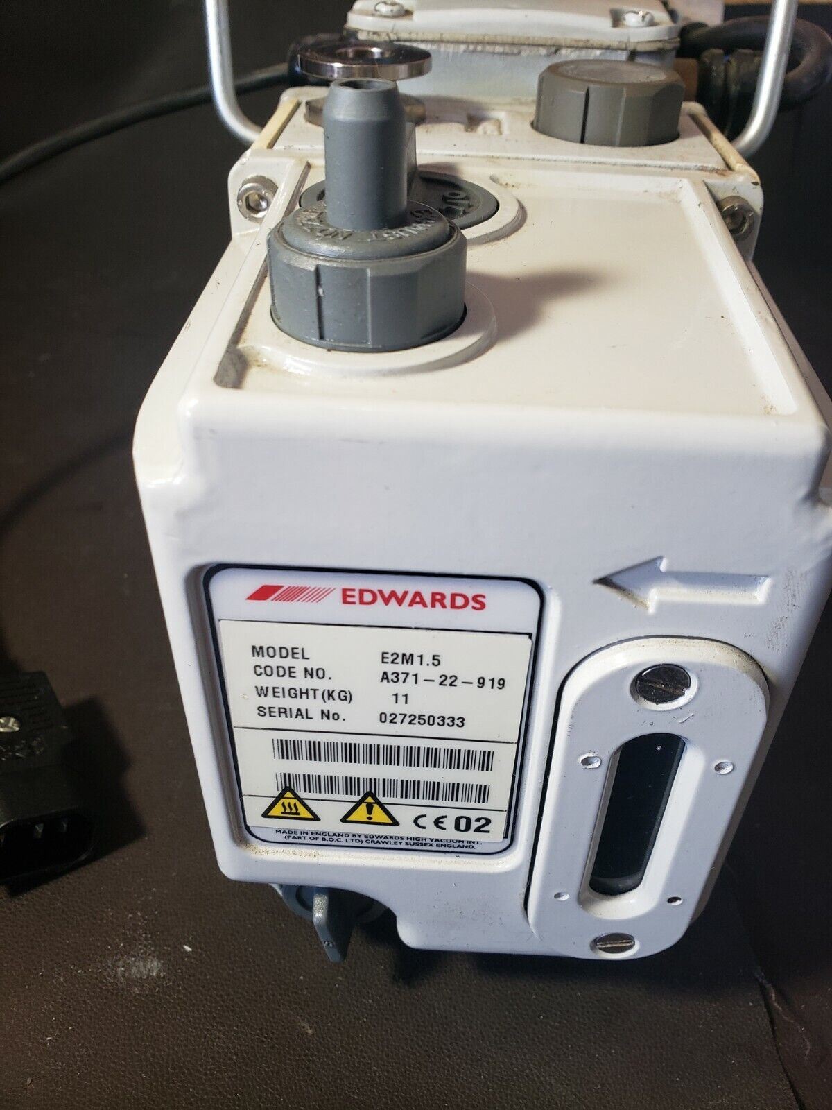 Edwards 2-Stage High Vacuum Pump E2M1.5 240v 1-Phase mTorr-Pressure Tested