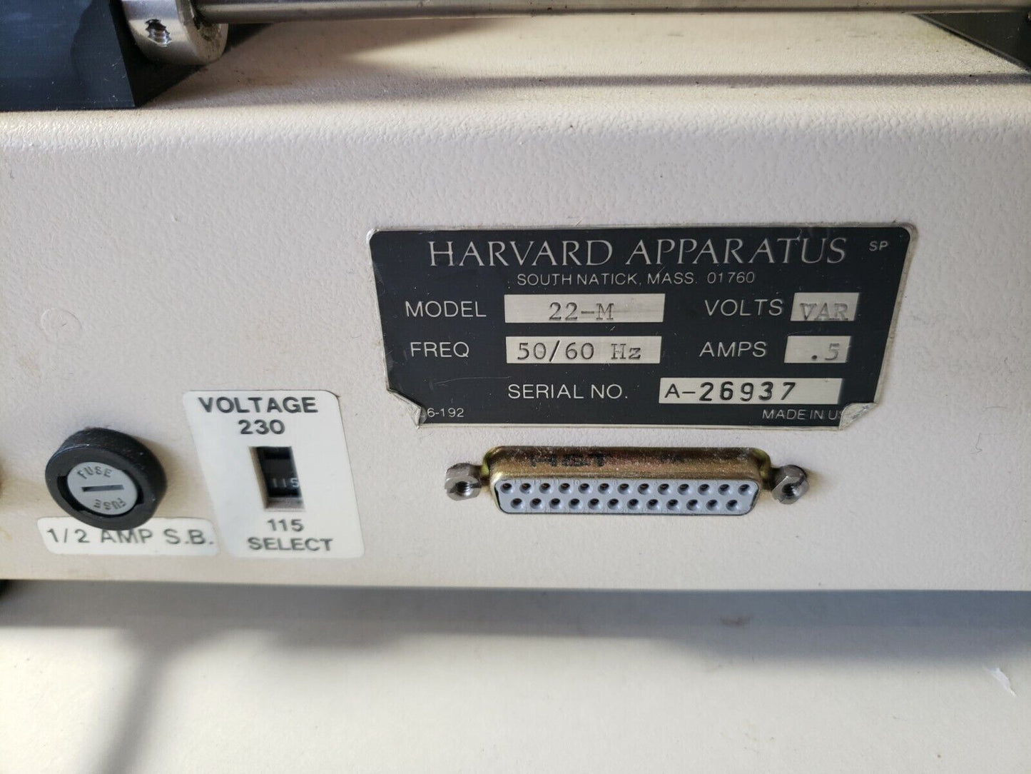 Harvard Apparatus 22-M Syringe Infusion Pump 0.035% Accuracy