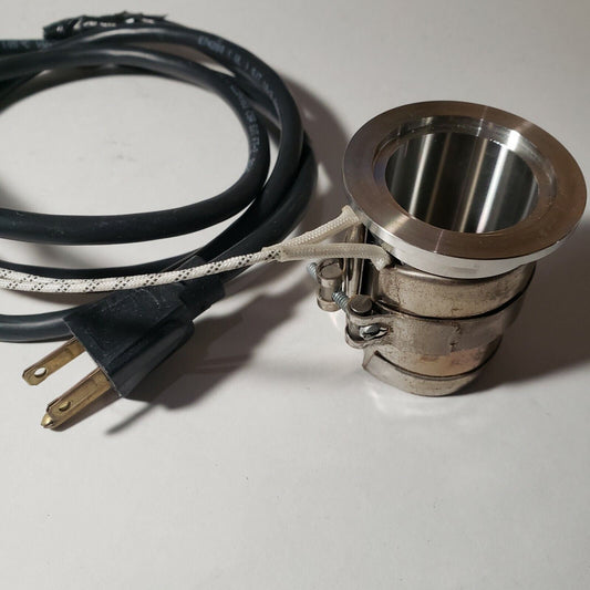 ISO KF40 Fitting Half Nipple with Heating Element SS High Vacuum Storage Vial