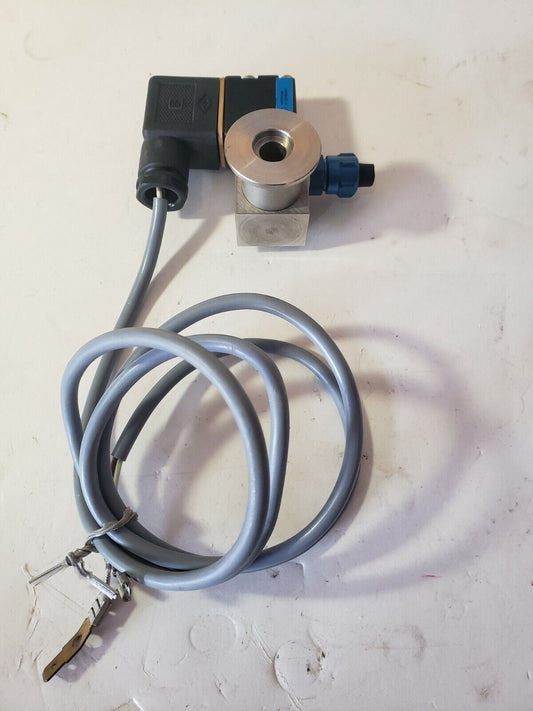 Burkert 201-A-2,4-F FLNSCH-E-337 24V 4w Solenoid with KF16 Leak Valve