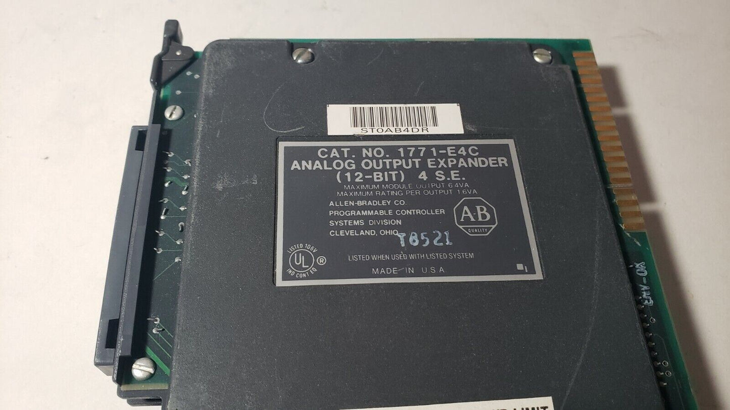 Allen Bradley 1771-E4C 12 Bit Analog Output Expander 4 S.E