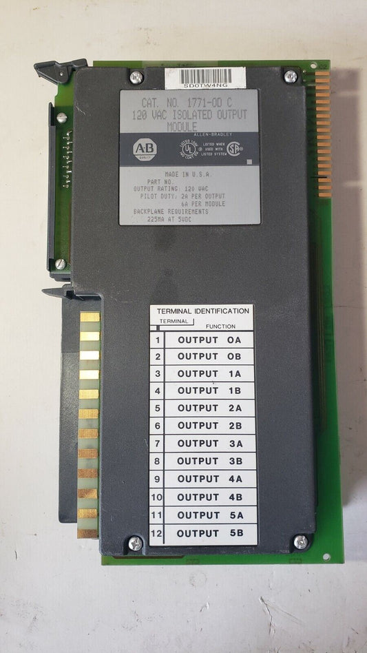 Allen Bradley 1771-OD C 120VAC Isolated Output Module 1771-0D