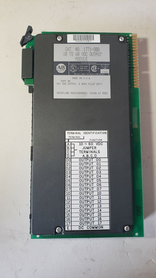 Allen Bradley 1771-OBD 10-60 VDC PLC 5 Output Module 10 To 60