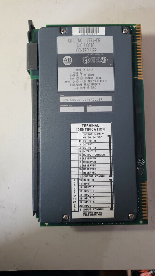 Allen Bradley 1771-DR/1771DR Series A, Rev B Logic Controller PLC 5 To 24 VDC