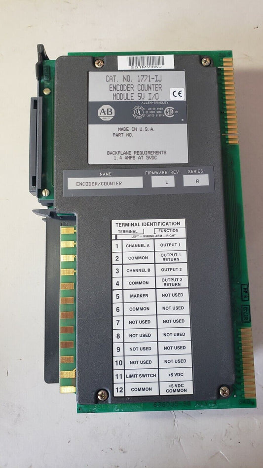 Allen Bradley 1771-IJ Encoder Counter Module 5V I/O Series A Firmware Rev L