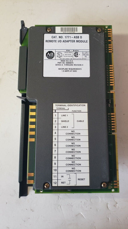 Allen Bradley 1771-ASB D Remote I/O Adapter Module 1771-ASB/D
