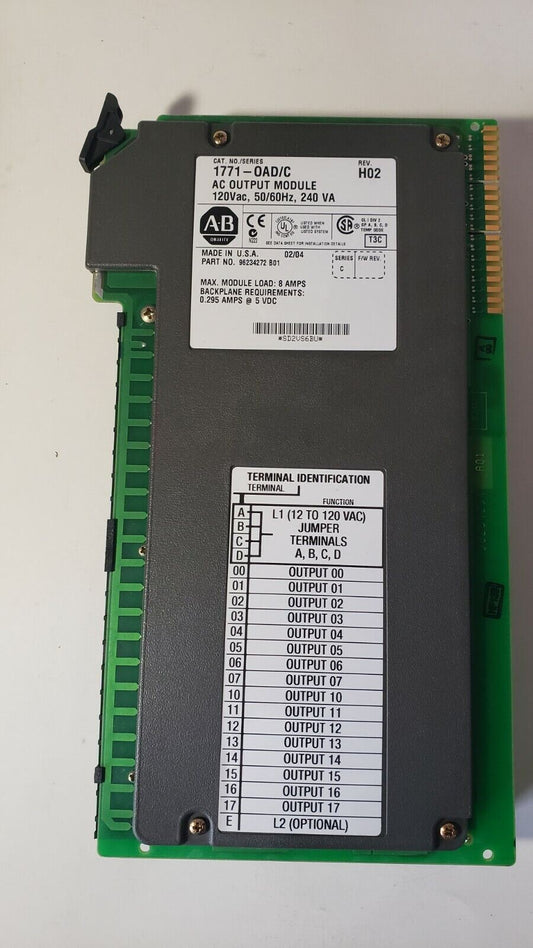 Allen Bradley 1771-OAD Ser. C AC Output Module 120 VAC 240 VA 96234272