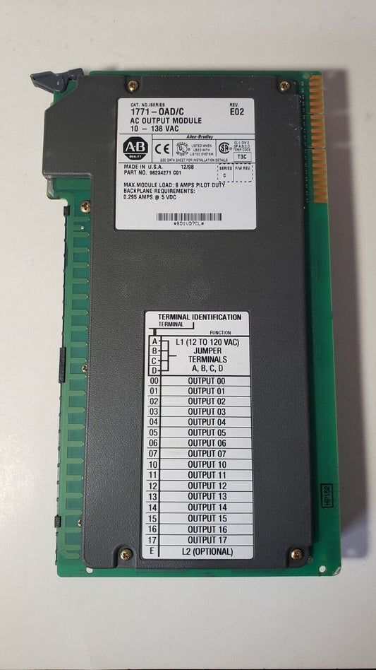 ALLEN bradley 1771-OAD Ser. C AC Output Module 10 to 138 VAC 96234272