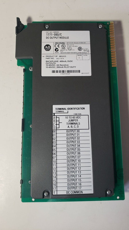 USED Allen Bradley 1771-OBD/C PLC-5 10-60V DC Output Module 96211474