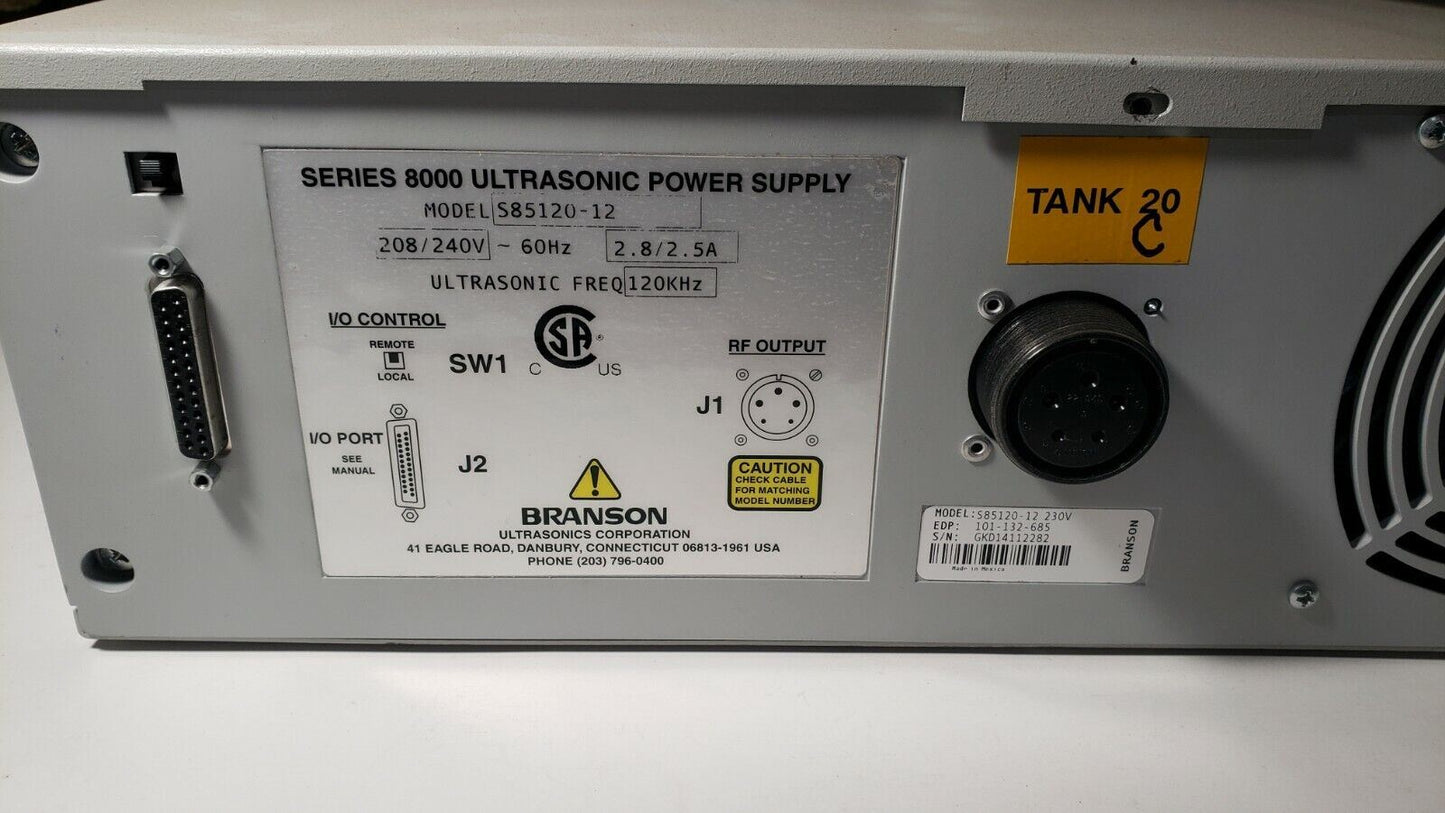 Branson S85120-12 240v Ultrasonic Power Supply 120kHz 12Element 480w Real Output