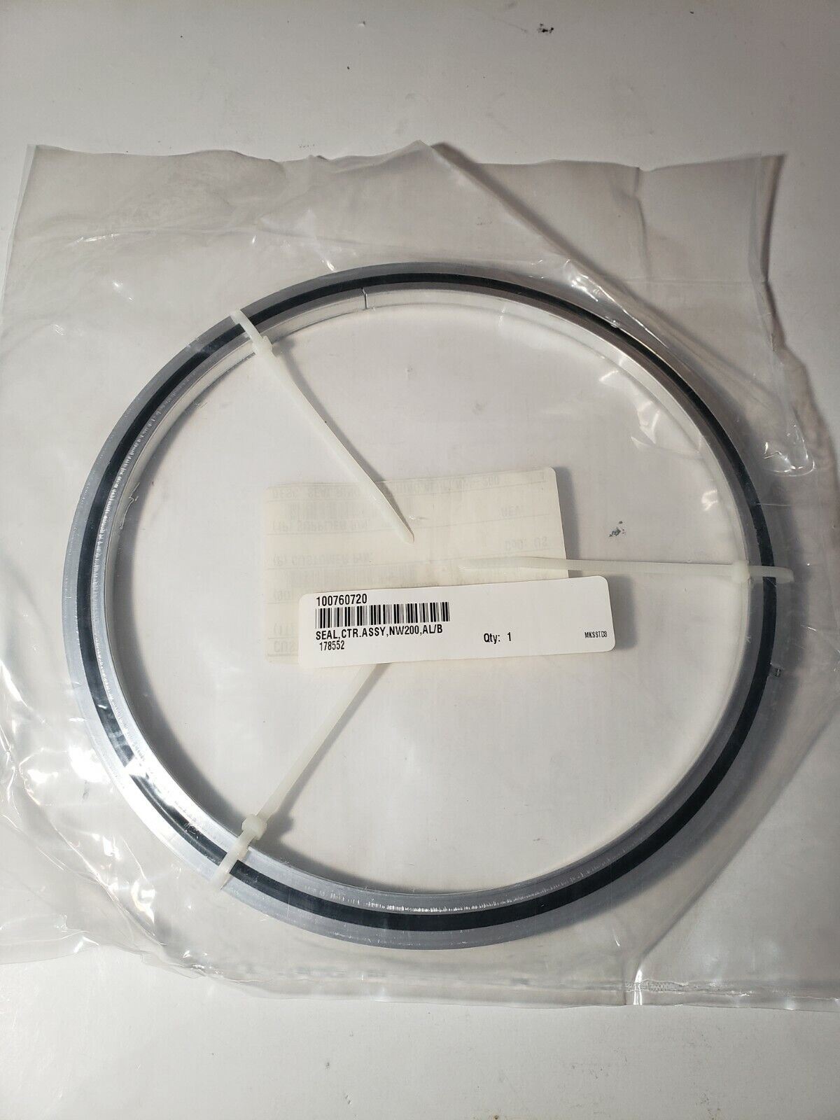 MKS 100760720 Centering Ring Seal Assy ISO-MF NW200 Buna-N O-ring Aluminum