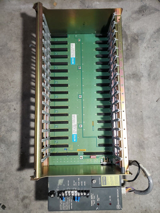 Allen Bradley 1771-A4B 16 Slot I/O Chassis Series B w/ 1771-PA Power Supply