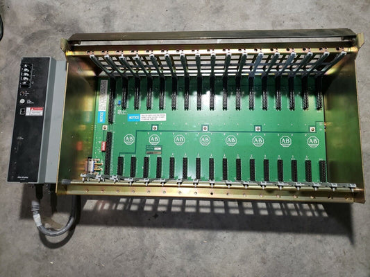 Allen Bradley 1771-A4B 16 Slot I/O Chassis w/ 1771-P7 B Power Supply