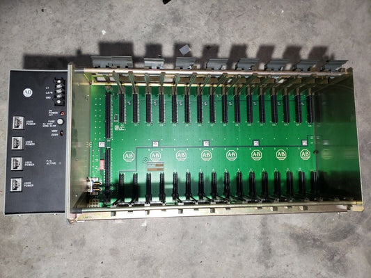 Allen Bradley 1771-A4B 16 Slot I/O Chassis w/ 1771-PS7 Power Supply
