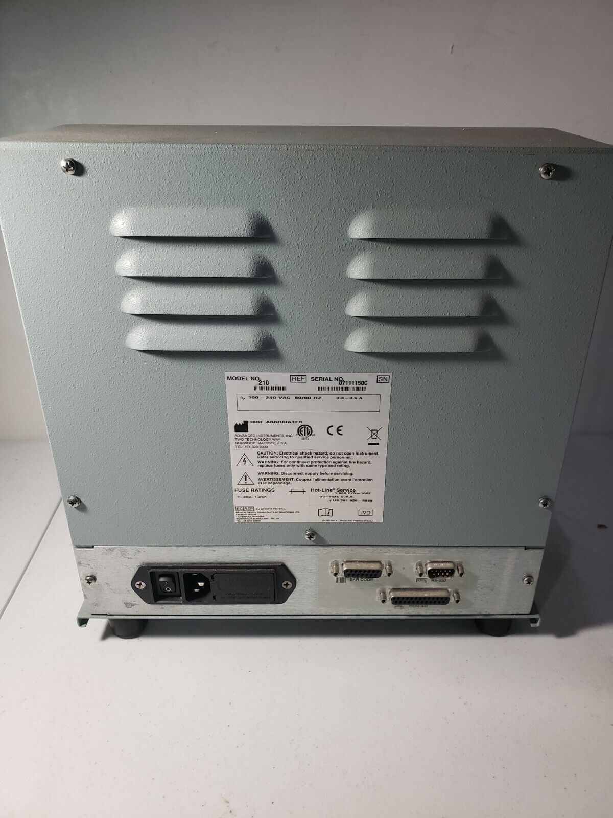 Fiske 210 MicroOsmometer Advanced Instruments For Parts Lab