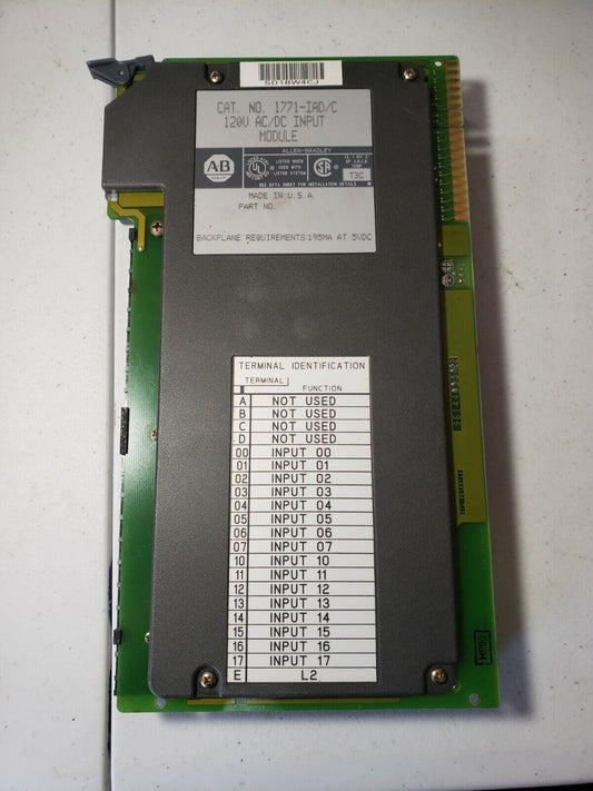 AB 1771-IAD/C 120V AC/DC Input Module PLC-5 Allen-Bradley