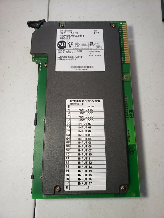 AB 1771-IAD/D 120V AC/DC Input Module PLC-5 Allen-Bradley 96220675