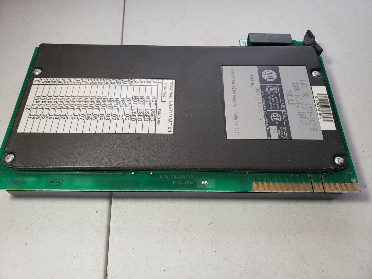 120v Input Module AB 1771-IAD/B 120V AC/DC Input Module PLC-5 Allen-Bradley – Lab ...