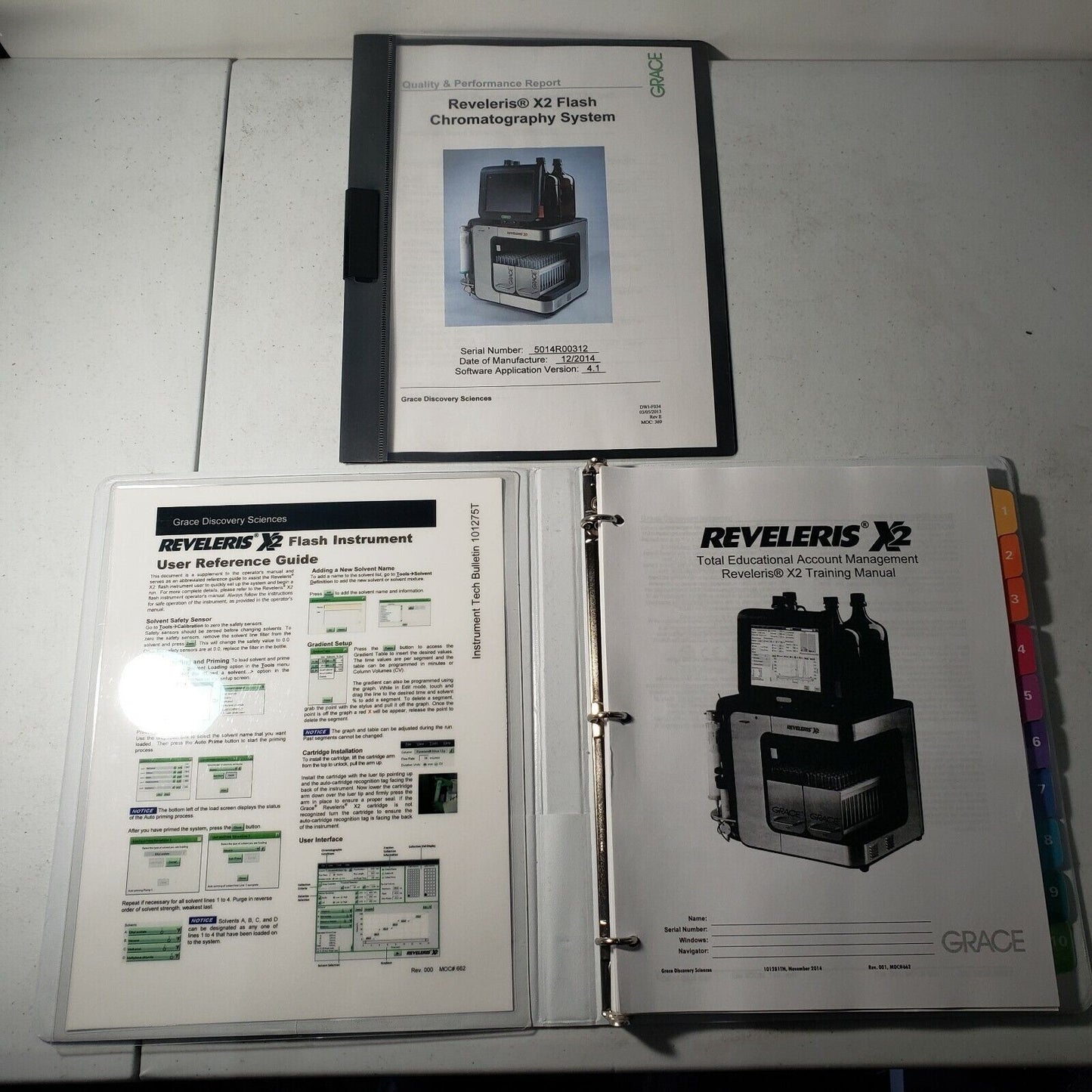 Buchi Grace Reveleris X2 Flash Chromatography System w/ Manual +4 Solvent Sensor