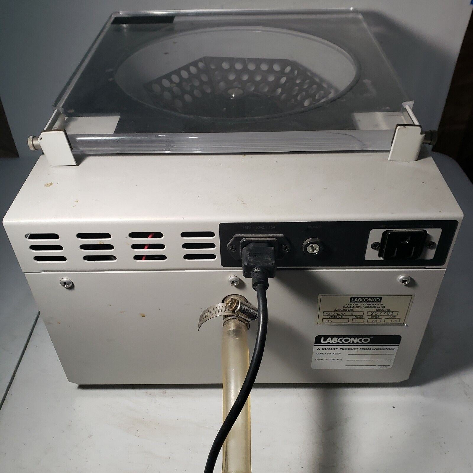 LABCONCO 78100-00 B Centrivap Concentrator Centrifuge With Rotor TESTE ...