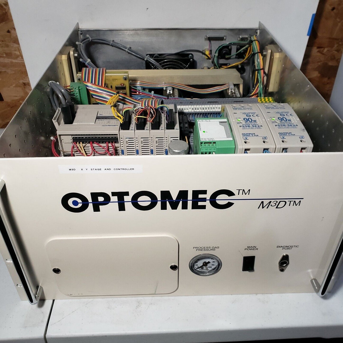 Optomec M3D-102 Controller Process Gas Cabinet 3x MKS MFC + Microsmart PLC Atom