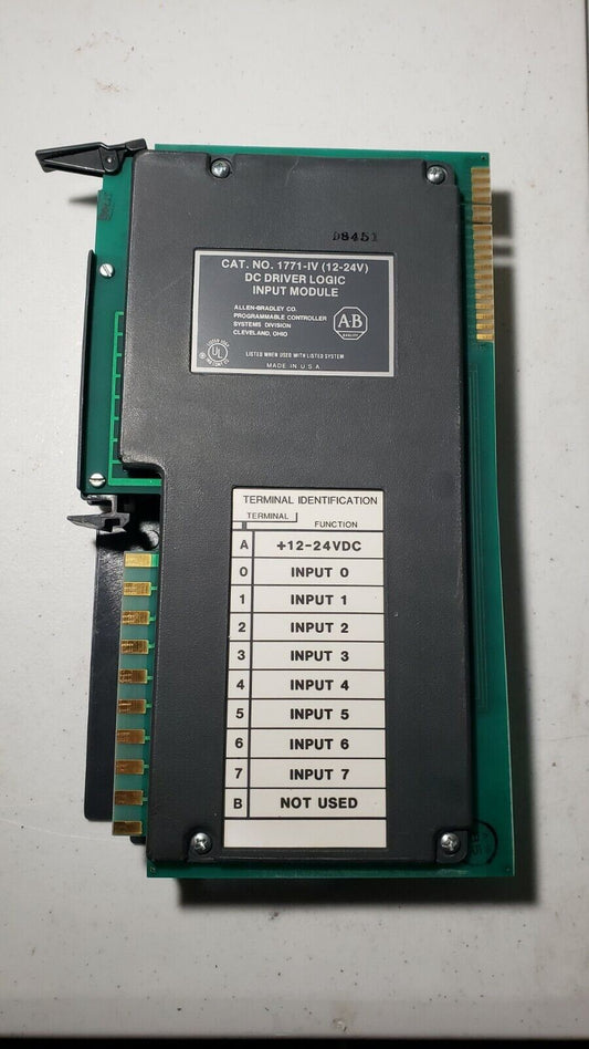 Allen Bradley AB 1771-IV DC 12-24VDC Driver Logic Input Module