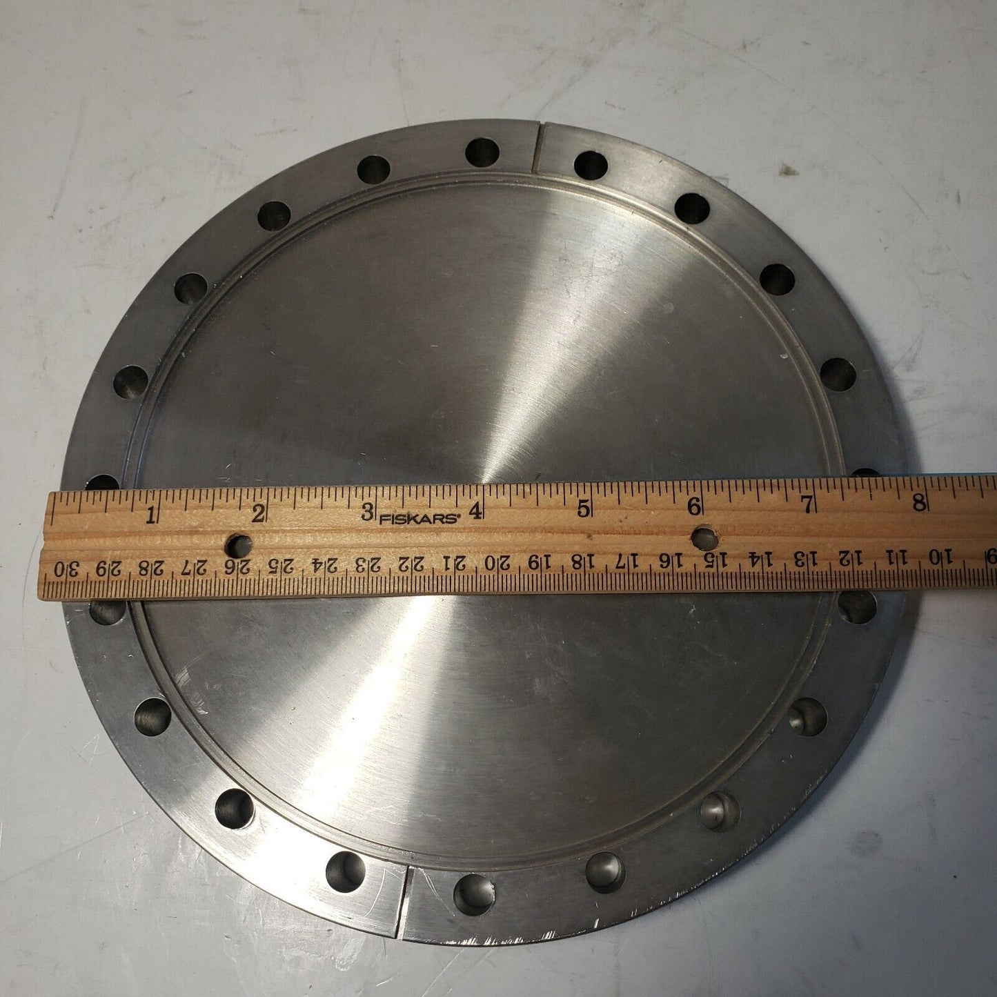 Huntington DN160CF 8" OD Conflat Fixed Blank Flange Knife Edge Ultra High Vacuum