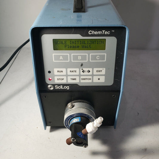 SciLog Chemtec CP200 Peristaltic Pumpw/ Metering Head Pieces TESTED