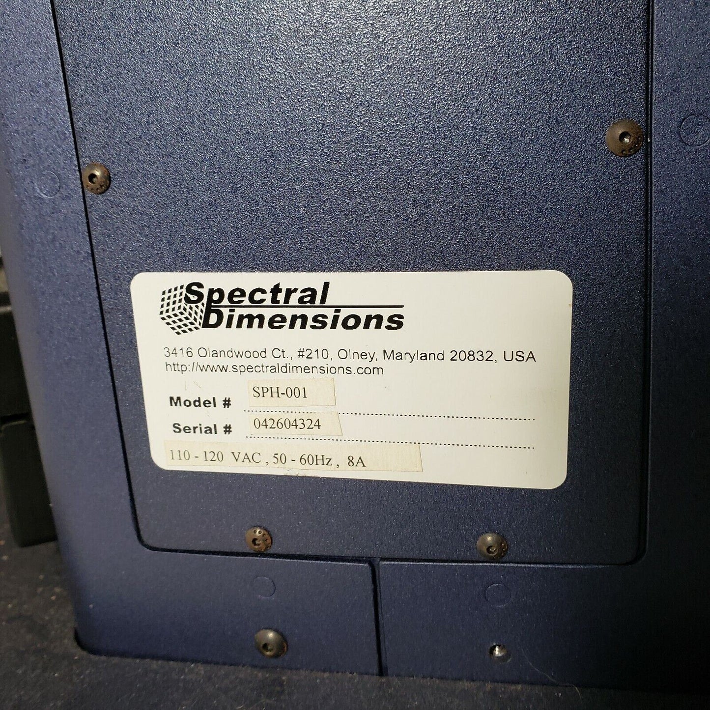 Spectral Dimensions Sapphire NIR Chemical Imaging system SPH-001