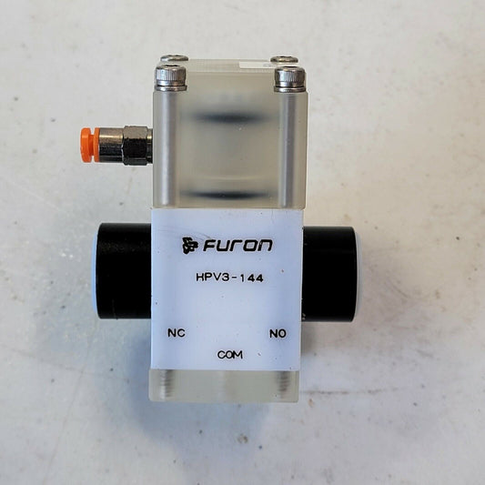 Furon HPV3-144 HPVM Pneumatic 3-Way PTFE Diaphragm Valve 80 PSIG