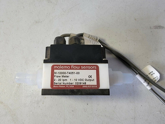 Malema M-10000-T4051-00 Paddle Wheel Flow Meter 2-20lpm 1-10vdc Output Water